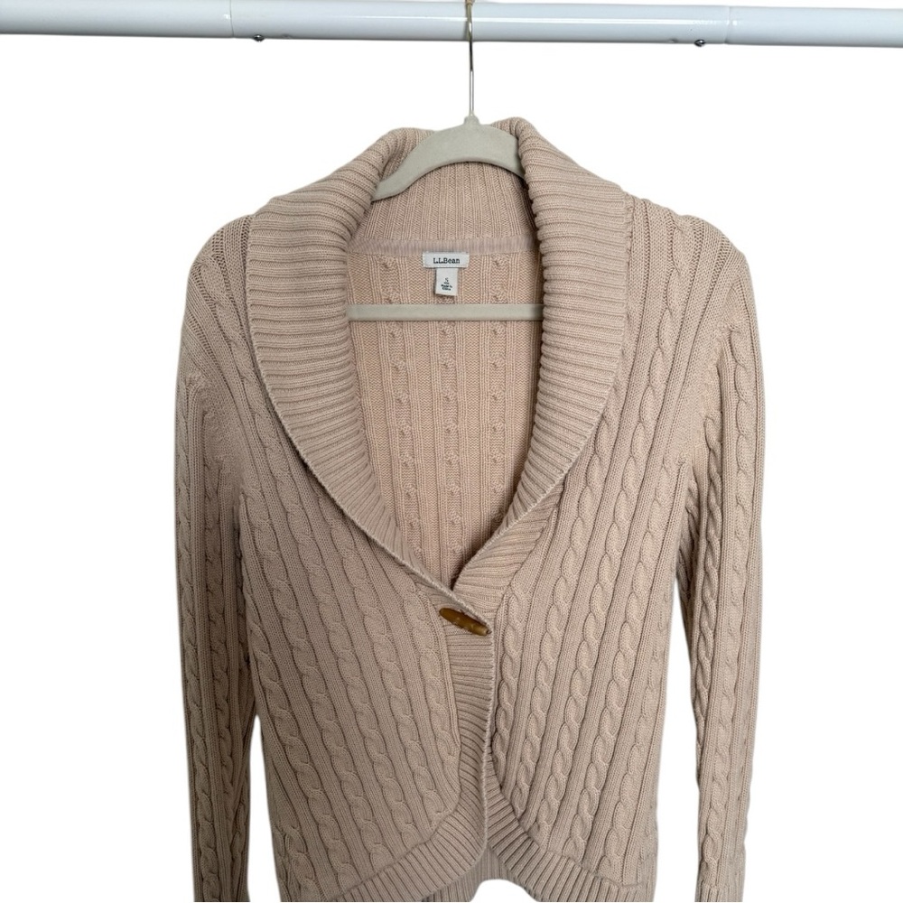 L.L. Bean Women’s Cream Cardigan Sweater Small